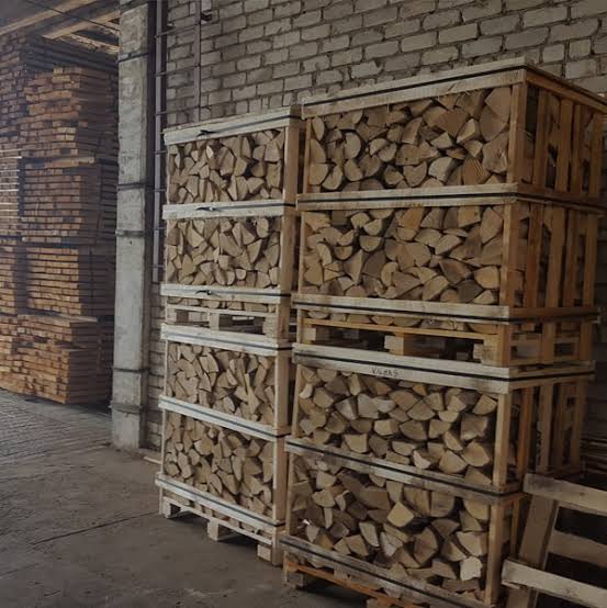 Firewood on Crates