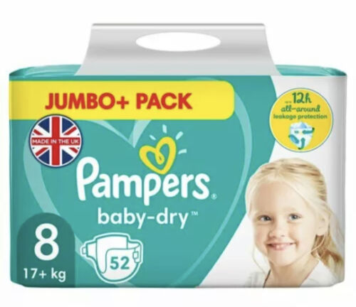 Pampers Baby Dry Size 8 52 Nappies